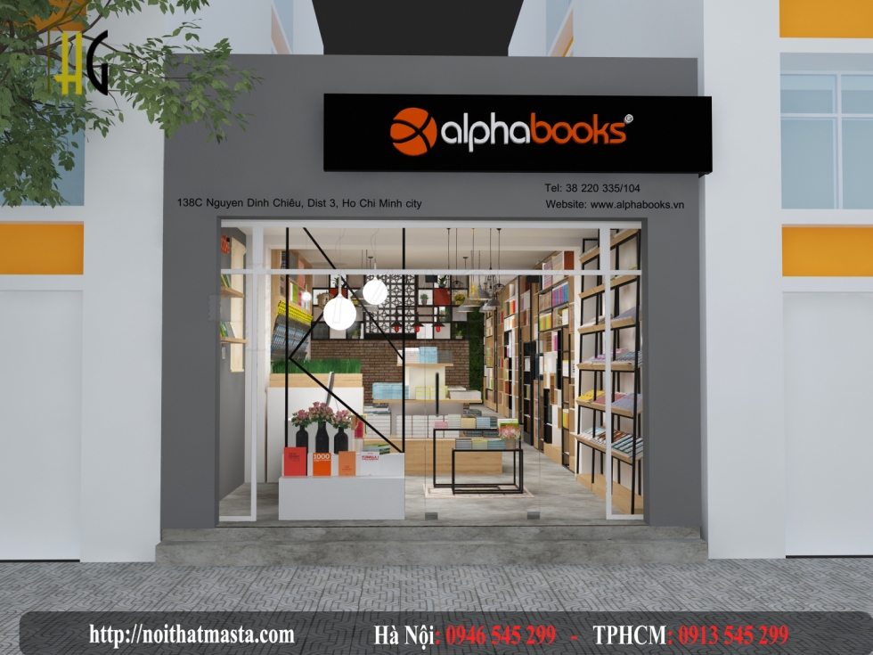 Thiết kế nội thất hiệu sách - Anh Dũng